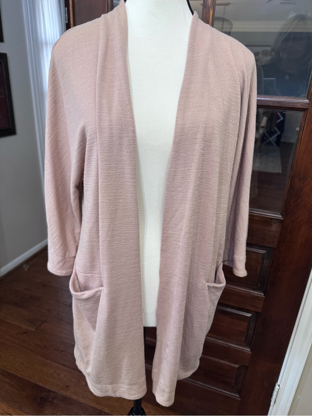 Philosophy Blush Pink Open Front Cardigan Sweater Jacket M